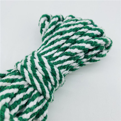 5 jardi/lote 6 mm, 100% kokvilnas virve, dekoratīva, savīta, pīta auklas virve roku darbs mājas tekstila dekorēšanai
