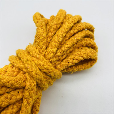 5 jardi/lote 6 mm, 100% kokvilnas virve, dekoratīva, savīta, pīta auklas virve roku darbs mājas tekstila dekorēšanai