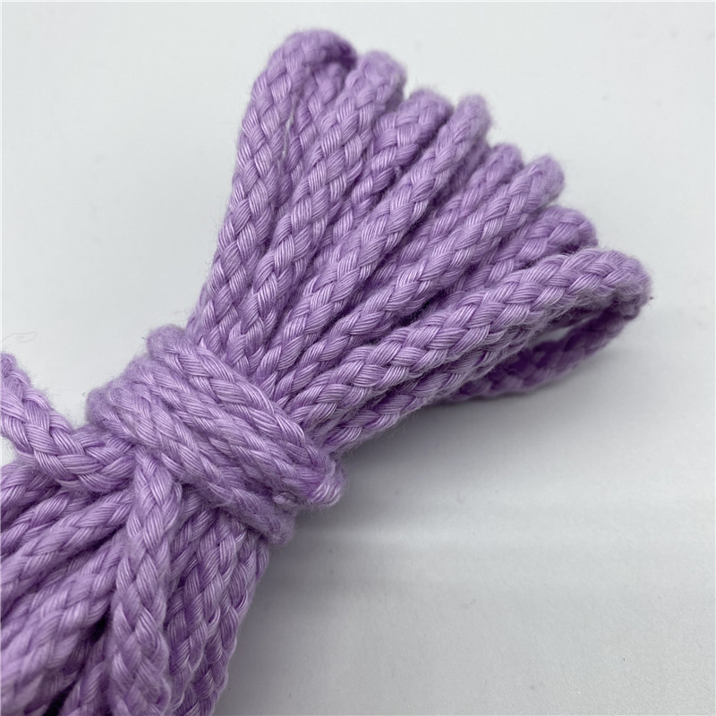 5 jardi/lote 6 mm, 100% kokvilnas virve, dekoratīva, savīta, pīta auklas virve roku darbs mājas tekstila dekorēšanai