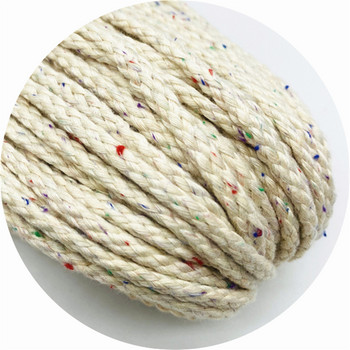 5 ярда/лот 5 мм памучно въже Декоративно усукано плетено въже за ръчно изработена декорация от домашен текстил