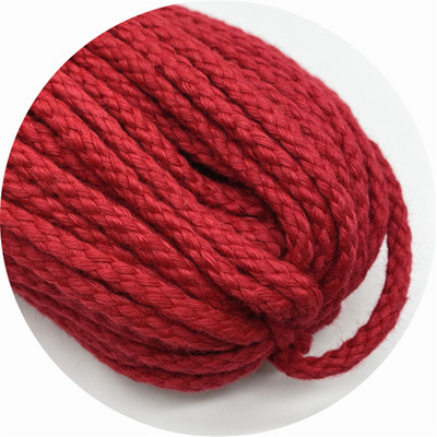 5 jardi/partija 5 mm kokvilnas virve Dekoratīva, savīta, pīta auklas virve roku darbs mājas tekstila dekorēšanai