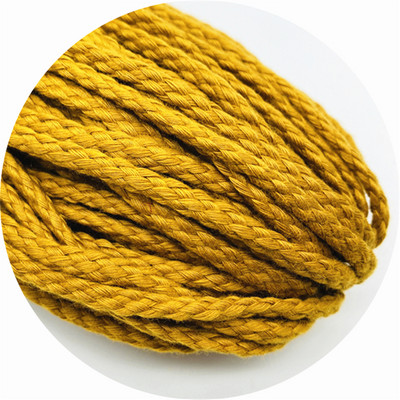 5 jardi/partija 5 mm kokvilnas virve Dekoratīva, savīta, pīta auklas virve roku darbs mājas tekstila dekorēšanai