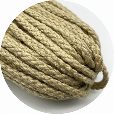 5 jardi/partija 5 mm kokvilnas virve Dekoratīva, savīta, pīta auklas virve roku darbs mājas tekstila dekorēšanai
