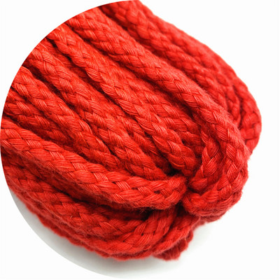 5 jardi/partija 5 mm kokvilnas virve Dekoratīva, savīta, pīta auklas virve roku darbs mājas tekstila dekorēšanai