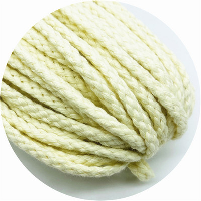 5 jardi/partija 5 mm kokvilnas virve Dekoratīva, savīta, pīta auklas virve roku darbs mājas tekstila dekorēšanai