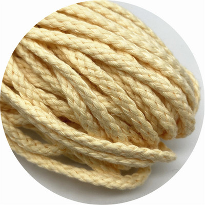 5 jardi/partija 5 mm kokvilnas virve Dekoratīva, savīta, pīta auklas virve roku darbs mājas tekstila dekorēšanai
