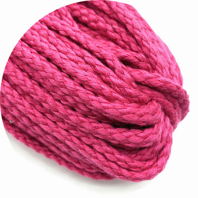 5 jardi/partija 5 mm kokvilnas virve Dekoratīva, savīta, pīta auklas virve roku darbs mājas tekstila dekorēšanai