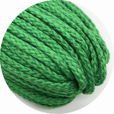 5 jardi/partija 5 mm kokvilnas virve Dekoratīva, savīta, pīta auklas virve roku darbs mājas tekstila dekorēšanai