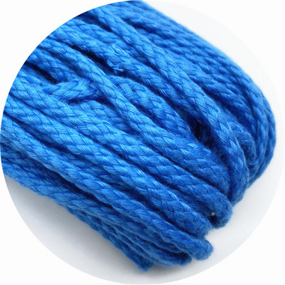 5 jardi/partija 5 mm kokvilnas virve Dekoratīva, savīta, pīta auklas virve roku darbs mājas tekstila dekorēšanai