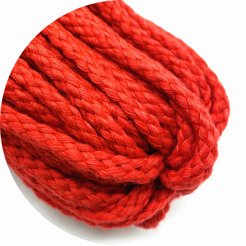 5 jardi/partija 5 mm kokvilnas virve Dekoratīva, savīta, pīta auklas virve roku darbs mājas tekstila dekorēšanai