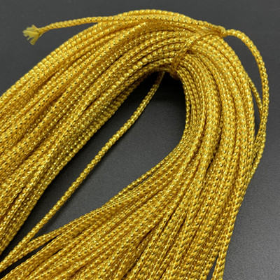 10 jardi/lote 2 mm zelta sudraba stieple Paracord auklas virve Vintage lauku stila kāzu Ziemassvētku dekorācijas ballītes dāvanu kastītes dekors