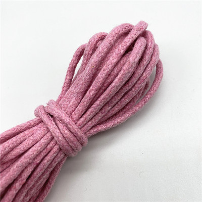 5 jardi/partii 3 mm 100% puuvillane köis, keerutatud punutud nöörnöör käsitsi valmistatud kodutekstiili kaunistamiseks