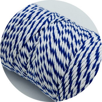 10 ярда 2 мм въже от 100% памук, цветни усукани струни, памучни шнурове, въже за домашен декор, ръчно изработена коледна опаковка за подаръци „направи си сам“