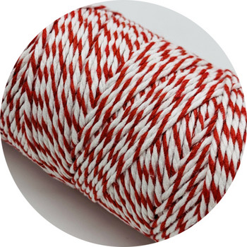 10 ярда 2 мм въже от 100% памук, цветни усукани струни, памучни шнурове, въже за домашен декор, ръчно изработена коледна опаковка за подаръци „направи си сам“