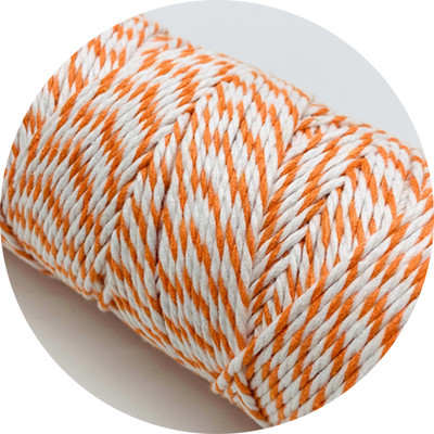 10 γιάρδες 2mm 100% βαμβακερό σχοινί Πολύχρωμο στριφτό κορδόνι βαμβακερά κορδόνια για διακόσμηση σπιτιού Χειροποίητο Χριστουγεννιάτικο DIY Συσκευασία δώρου