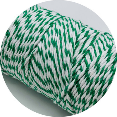 10 γιάρδες 2mm 100% βαμβακερό σχοινί Πολύχρωμο στριφτό κορδόνι βαμβακερά κορδόνια για διακόσμηση σπιτιού Χειροποίητο Χριστουγεννιάτικο DIY Συσκευασία δώρου