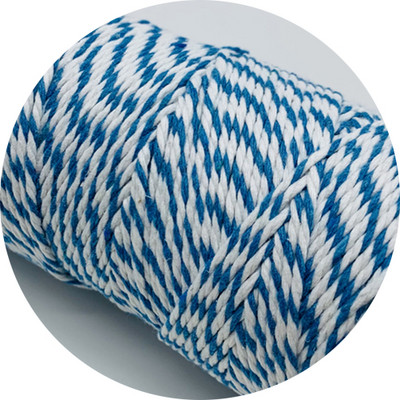 10 γιάρδες 2mm 100% βαμβακερό σχοινί Πολύχρωμο στριφτό κορδόνι βαμβακερά κορδόνια για διακόσμηση σπιτιού Χειροποίητο Χριστουγεννιάτικο DIY Συσκευασία δώρου