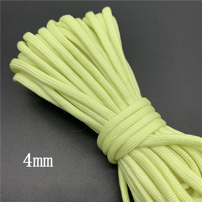 5 yard / telek 2 mm 4 mm világító ejtőernyő ejtőernyő zsinór zsinór sátor kötél Guyline Mil specifikáció típus túrázáshoz kempinghez