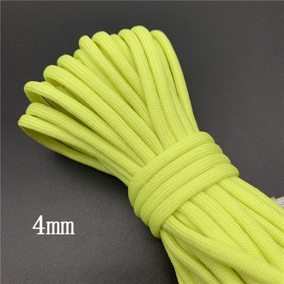 5 yard / telek 2 mm 4 mm világító ejtőernyő ejtőernyő zsinór zsinór sátor kötél Guyline Mil specifikáció típus túrázáshoz kempinghez