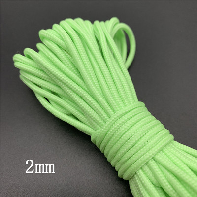 5 yard / telek 2 mm 4 mm világító ejtőernyő ejtőernyő zsinór zsinór sátor kötél Guyline Mil specifikáció típus túrázáshoz kempinghez