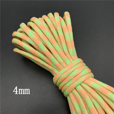 5 yard / telek 2 mm 4 mm világító ejtőernyő ejtőernyő zsinór zsinór sátor kötél Guyline Mil specifikáció típus túrázáshoz kempinghez