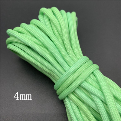 5 yard / telek 2 mm 4 mm világító ejtőernyő ejtőernyő zsinór zsinór sátor kötél Guyline Mil specifikáció típus túrázáshoz kempinghez