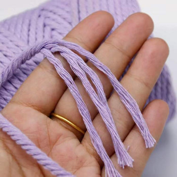 4 мм плетен шнур от памучно въже с всички видове цветове за плетене на макраме Направи си сам занаяти Декорация на стая