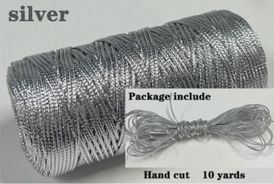 2 mm dvobojni pamučni konop 10 jardi Bakers Twine String Pamučni konac za uređenje doma Ručno DIY zamatanje božićnih darova