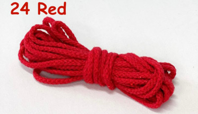 5 χιλιοστά 5 Yards Macaroon βαμβακερό κορδόνι Macrame Σχοινί Πολύχρωμο νήμα Οκτώ σκέλη DIY αξεσουάρ για Χριστουγεννιάτικη διακόσμηση δωματίου