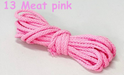 5 χιλιοστά 5 Yards Macaroon βαμβακερό κορδόνι Macrame Σχοινί Πολύχρωμο νήμα Οκτώ σκέλη DIY αξεσουάρ για Χριστουγεννιάτικη διακόσμηση δωματίου