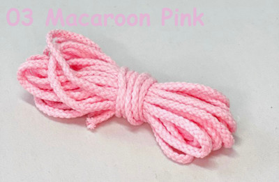 5 χιλιοστά 5 Yards Macaroon βαμβακερό κορδόνι Macrame Σχοινί Πολύχρωμο νήμα Οκτώ σκέλη DIY αξεσουάρ για Χριστουγεννιάτικη διακόσμηση δωματίου