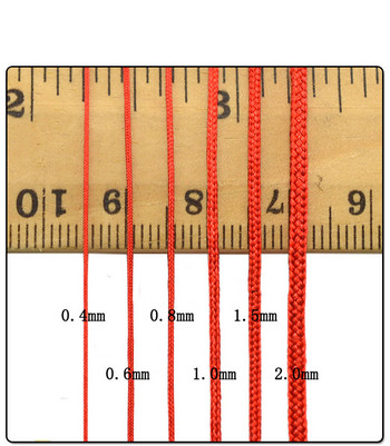 45 метра 0,4 0,6 0,8 1 1,5 mm найлонов шнур конец за гривна Китайски възел Кумихимо Макраме Плетен конец Нишка Изработка на бижута