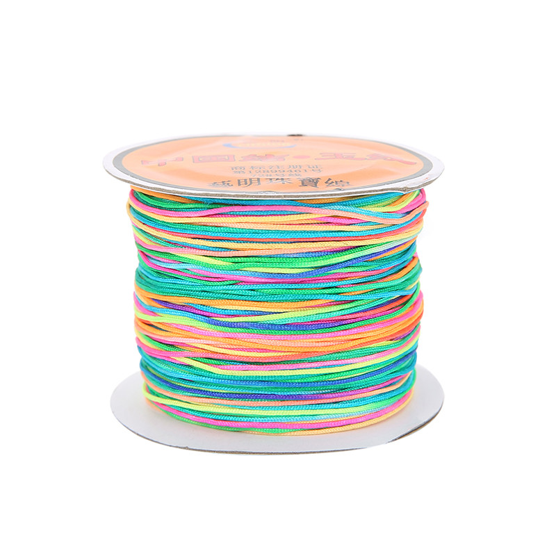 45 méter 0,4 0,6 0,8 1 1,5 mm-es nylon zsinór szál karkötőhöz kínai csomó Kumihimo makrém fonott cérna húr ékszerkészítés