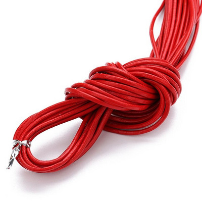 Διάμετρος 10 μέτρων 1/1,5/2/3 χιλιοστά Στρογγυλό κορδόνι από 100% γνήσιο δέρμα για βραχιόλι κολιέ DIY Κοσμήματα Κατασκευή Ευρήματα Προμήθειες Σχοινί