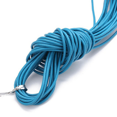 Διάμετρος 10 μέτρων 1/1,5/2/3 χιλιοστά Στρογγυλό κορδόνι από 100% γνήσιο δέρμα για βραχιόλι κολιέ DIY Κοσμήματα Κατασκευή Ευρήματα Προμήθειες Σχοινί