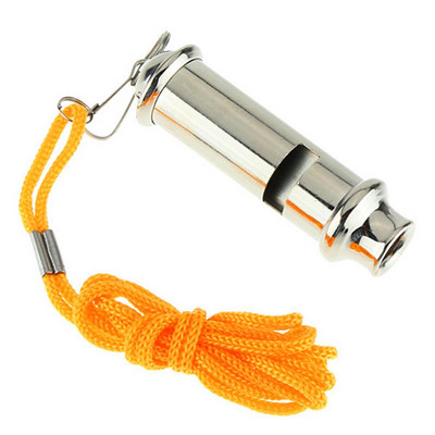 New Arrival Silver Metal Whistle with Neck Chain English London For Police Bobby Judge Security