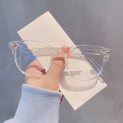 2022 m. Mėlyną šviesą blokuojantys trumparegystę akiniai Moteriški Vyrai Kompiuteris Negabaritiniai Skaidrūs Apvalūs akiniai trumparegiams akiniai minuso dioptrijos nuo 0 iki -6,0