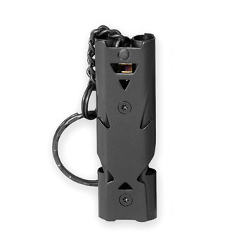 Φορητό από ανοξείδωτο ατσάλι Outdoor Survival Whistle Double Pipe High Decibel Keychain