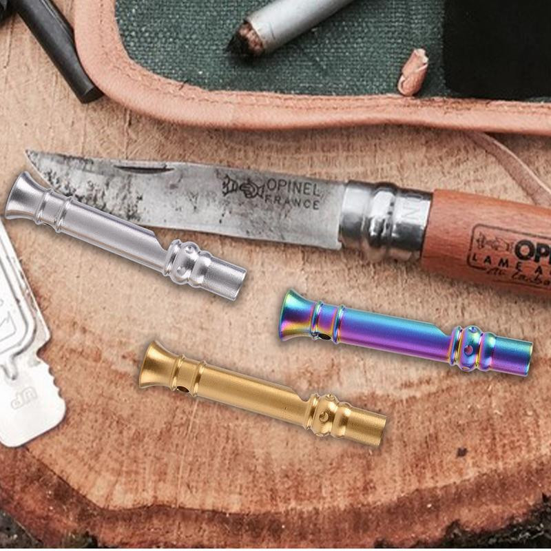 Fluier de siguranță Fluier puternic din oțel inoxidabil Fluier colier portabil cu sunet puternic pentru supraviețuire Salvare de viață Drumeții Camping