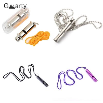 1pc Outdoor Ball Sports Dog Trainning Metal Training Referee Whistle With Neck Chain Emergency Security School Wholesale