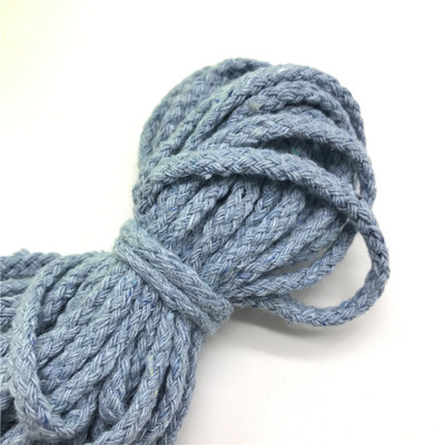 5 ярда/партида 6 mm памучно въже Craft Декоративно усукано въже за ръчно изработена декорация