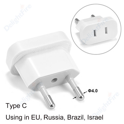 1kom 220V adapter za utikač iz SAD-a u EU Euro Europa utikač Pretvarač utikača za struju Putni adapter Adapter iz SAD-a u EU Električna utičnica
