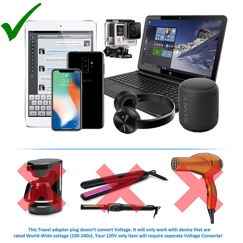 1kom 220V adapter za utikač iz SAD-a u EU Euro Europa utikač Pretvarač utikača za struju Putni adapter Adapter iz SAD-a u EU Električna utičnica