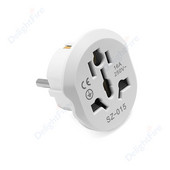 EU dugós adapter univerzális 16A EU konverter 2 kerek tűs aljzat AU UK CN US EU fali aljzat AC 250V utazási adapter kiváló minőség