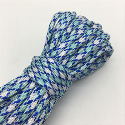 10yds Paracord 550 parašiuto laido dirželis Mil Spec Type III 7 laipiojimo stovyklavietės išgyvenimo įranga balta+mėlyna+dangaus mėlyna
