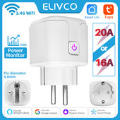 Tuya WiFi Smart Plug 16A/20A EU pametna utičnica s nadzorom napajanja Timing Smart Life Support Alexa Google Home Yandex SmartThings