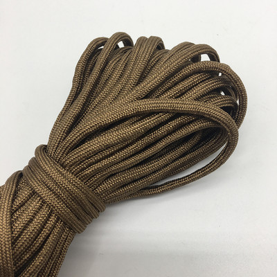 10yds Paracord 550 Parachute Cord Въже Mil Spec Type III 7 Strand Оборудване за оцеляване на къмпинг #Deep brown