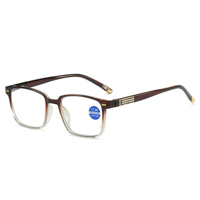 Meeste lugemisprillid, sinise valguse vastased Presbüoopiaprillid, HD-lugemisprillid, läbipaistvad prillid, +1,0 kuni +4,0 meeste prillid