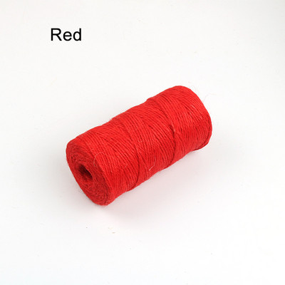 100M/tekercs színes juta zsineg természetes vintage juta kötél zsineg zsineg zsákvászon szalag kézműves ajándékcsomagolás esküvői parti dekoráció