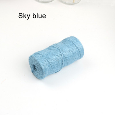 100M/tekercs színes juta zsineg természetes vintage juta kötél zsineg zsineg zsákvászon szalag kézműves ajándékcsomagolás esküvői parti dekoráció